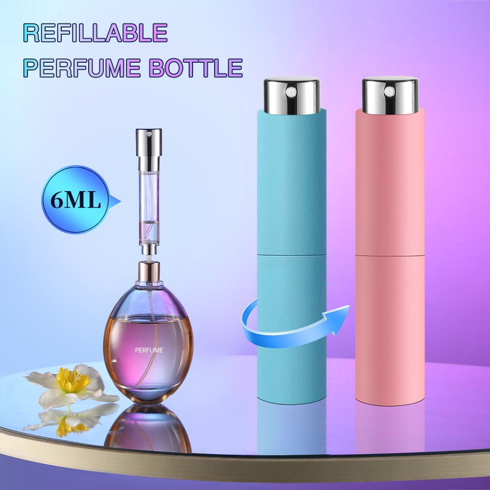Fragrance Atomizer Pump - 6ml Rotating Perfume Atomizer Portable Bottom-filling