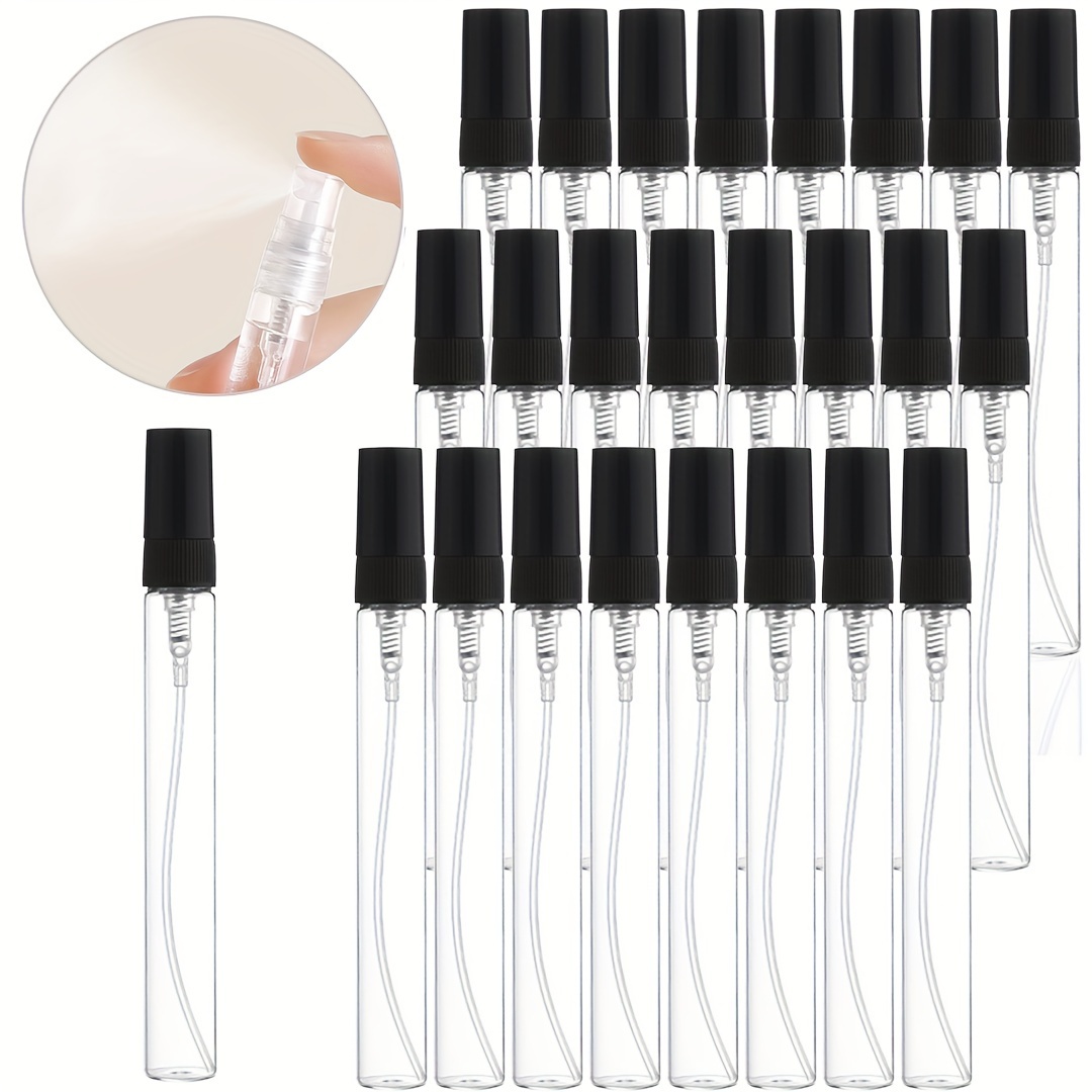 Perfume Fragrance World Qahwa - 25pcs 10ml Refillable Empty Portable Glass