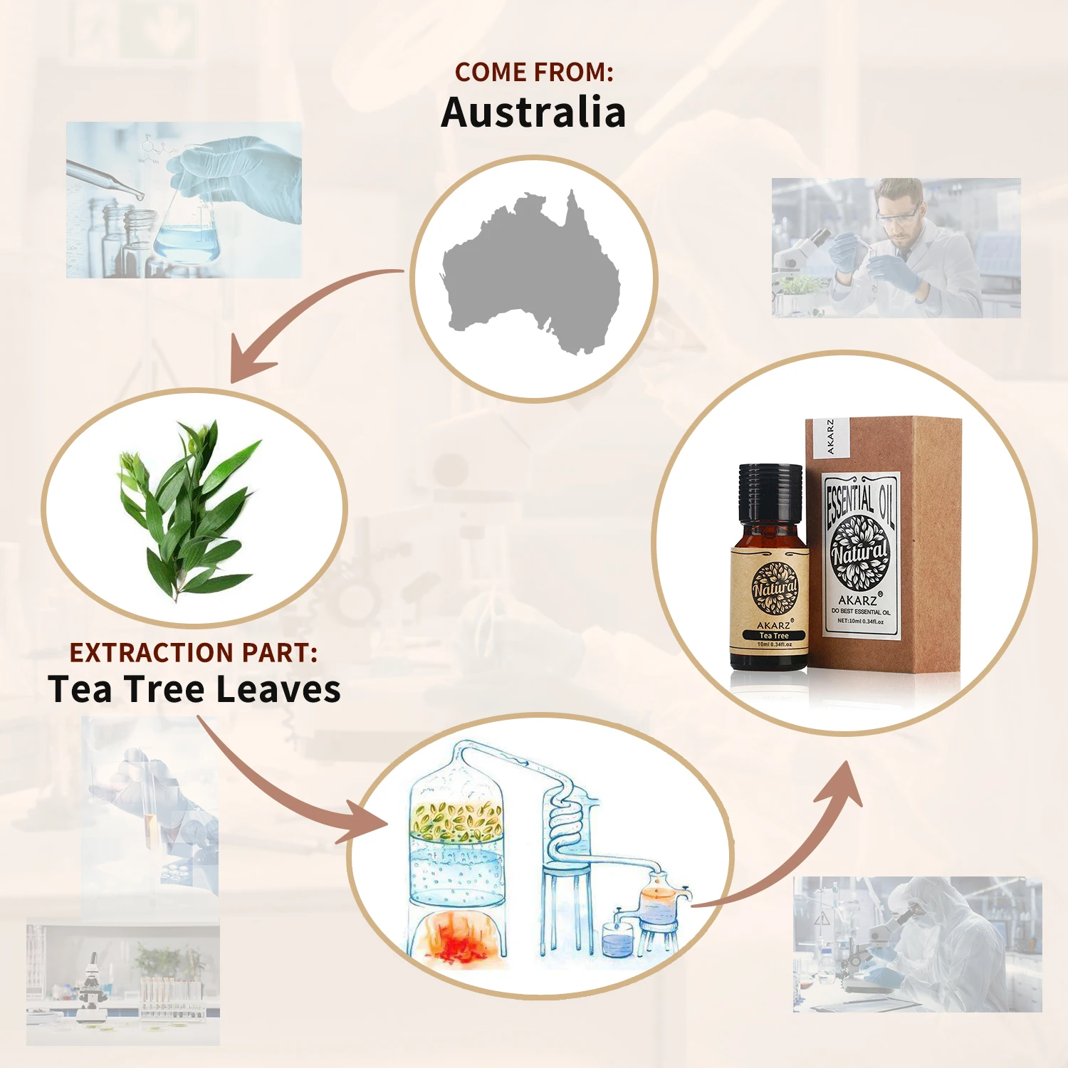 AKARZ Tea Tree Essential Oil N - Sandalwood Perfume Oil ulasan dan harga
