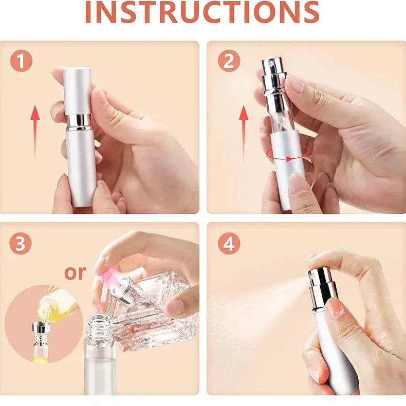 4pcs+4 Accessories 5ml Refilla - Fragrance Atomizer Pump ulasan dan harga