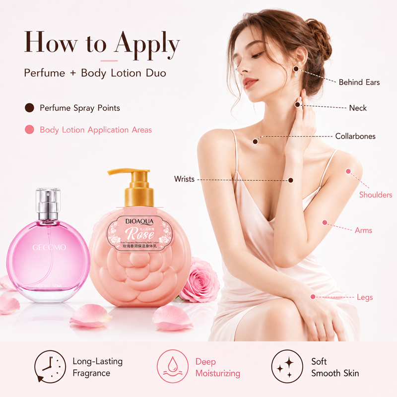 GECOMO Women's Perfume Set 50m - Perfume Fragrance Body Lotion ulasan dan harga