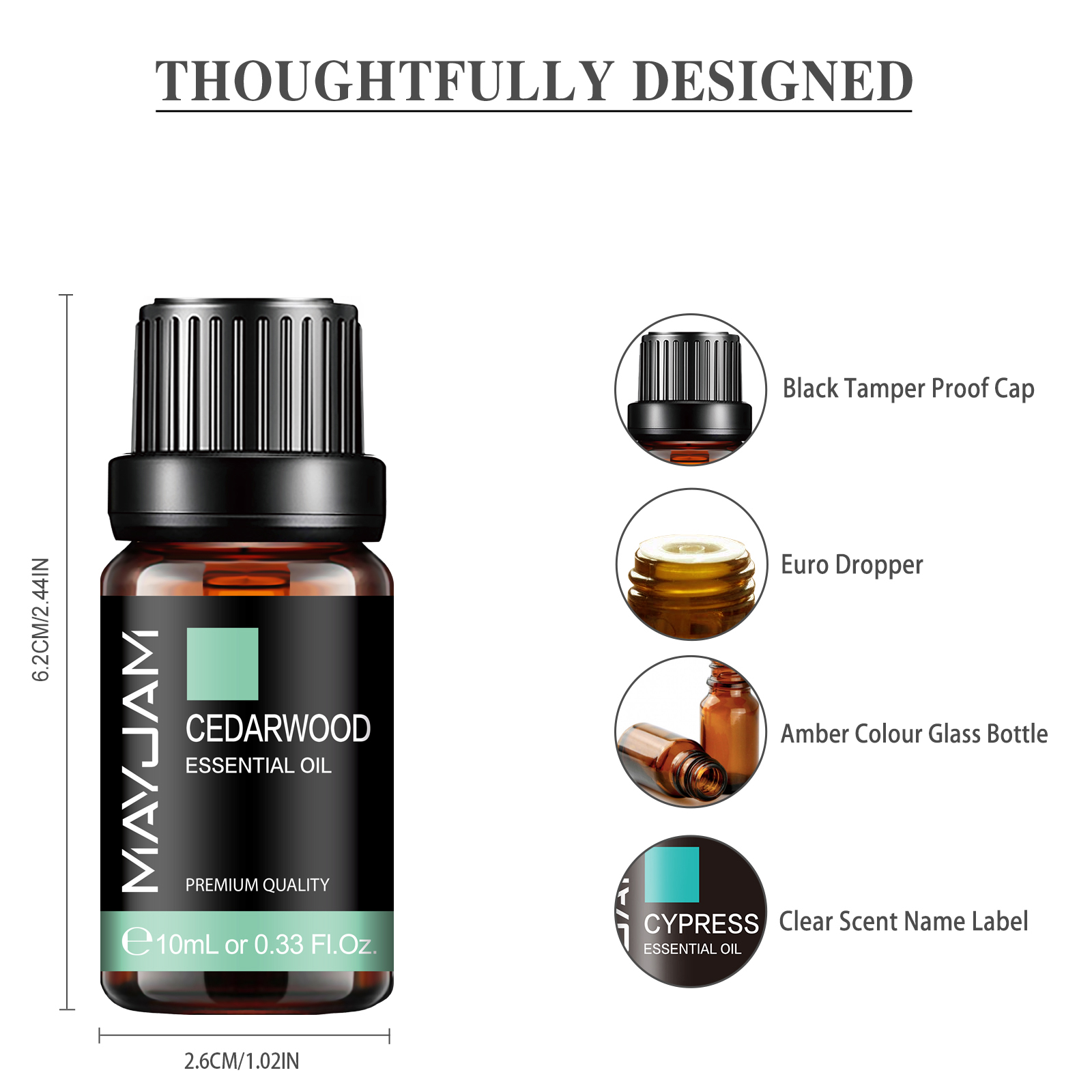 10ml Cedarwood Lemongrass Rose - Sandalwood Perfume Oil ulasan dan harga